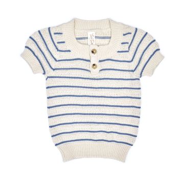 Tun Tun Ethan top Natural & blue heaven