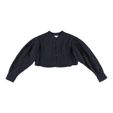 Morley Yndigo Girls Cropped Shirt Navy