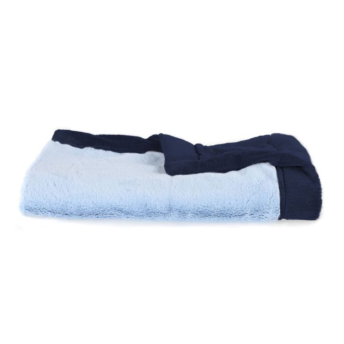 SARANONI Lush RECEIVING Blanket - LT. BLUE/NAVy