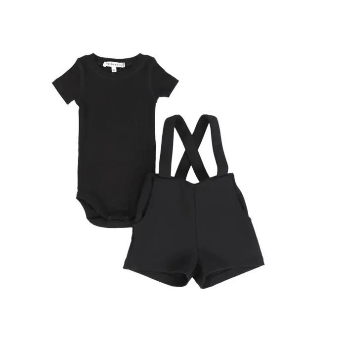 Little Parni Milano Overall Set K528 - Black Little Parni Milano Overall Set K528 - Black