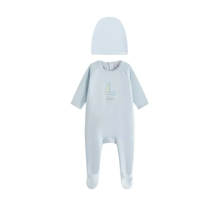 Oubon Carasoul Footie & Hat - Blue Oubon Carasoul Footie & Hat - Blue