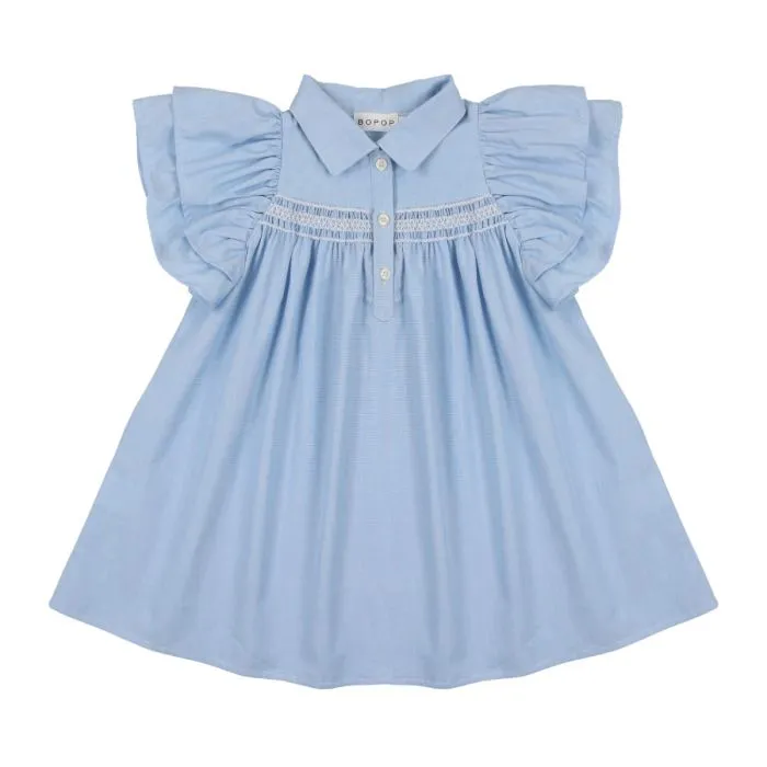 Bopop Smocked Dress - Blue Bopop Smocked Dress - Blue