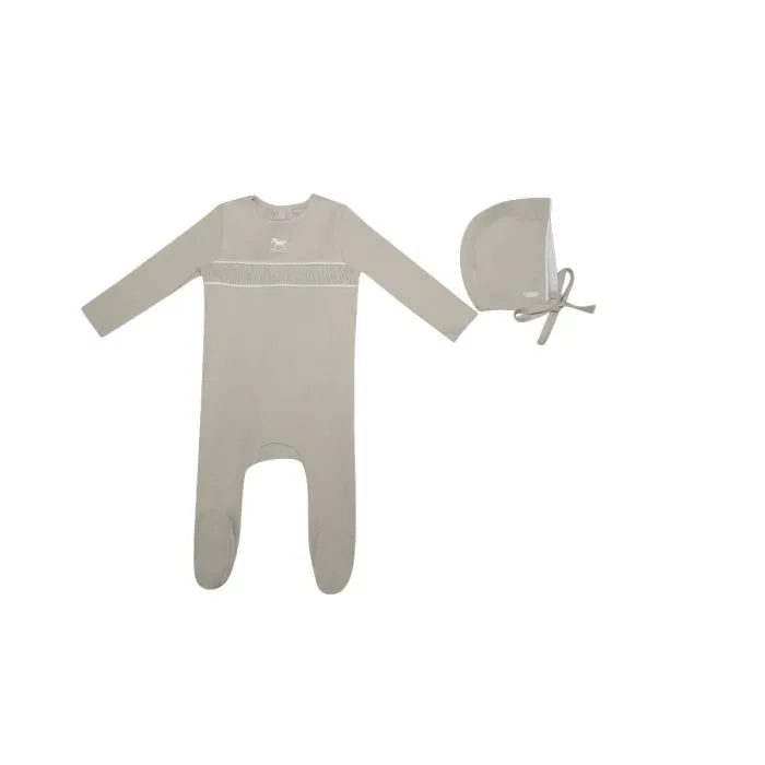 Mini Label Boys Dragonfly Footie & Hat - White Mini Label Boys Dragonfly Footie & Hat - White