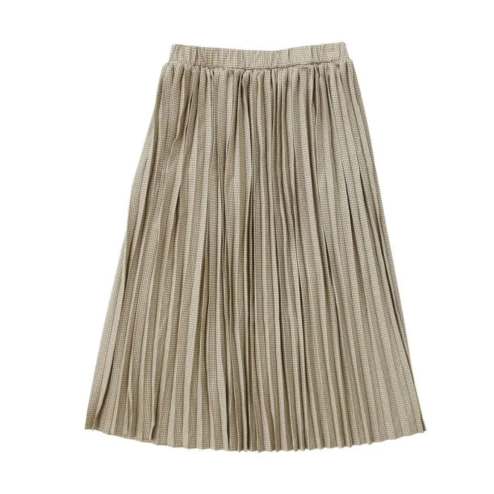 スカート andmary Coco check pleats skirt Beige ANDMARY】Coco check mini pleats skirt