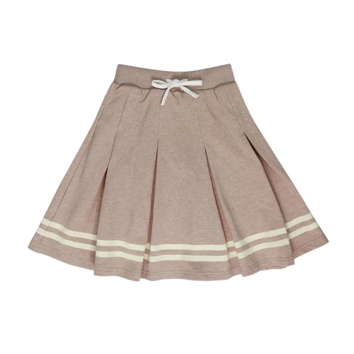 Coco Blanc Marled Pleated Skirt Marled Blush