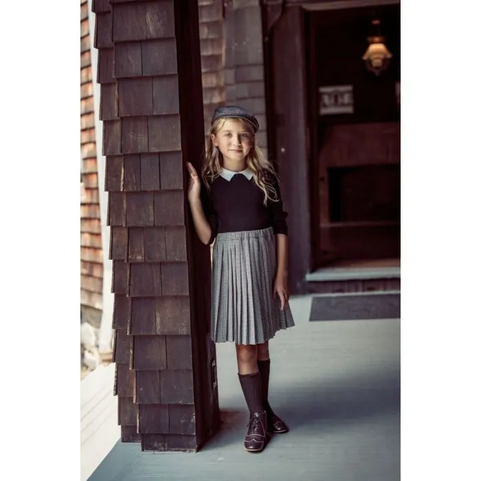 スカート Coco check pleats skirt andmary ANDMARY】Coco check pleats skirt