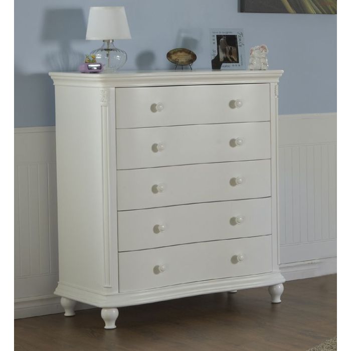 Pali Gardena 5 Drawer Dresser – White Pali Gardena 5 Drawer Dresser – White