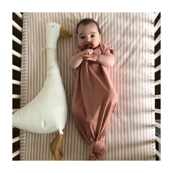 Ely's Co Waterproof Crib Sheet Set Stripes and Splash Pink