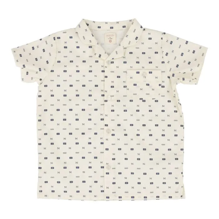 Lil Legs Geometric Collar Shirt - Cream Lil Legs Geometric Collar Shirt - Cream