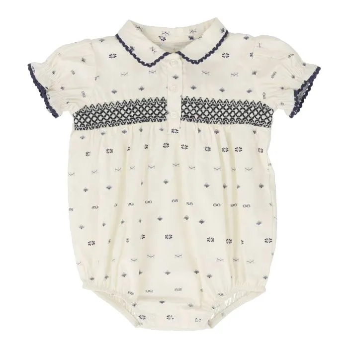 Lil Leg Dotted Knit Romper - Cream Lil Leg Dotted Knit Romper - Cream