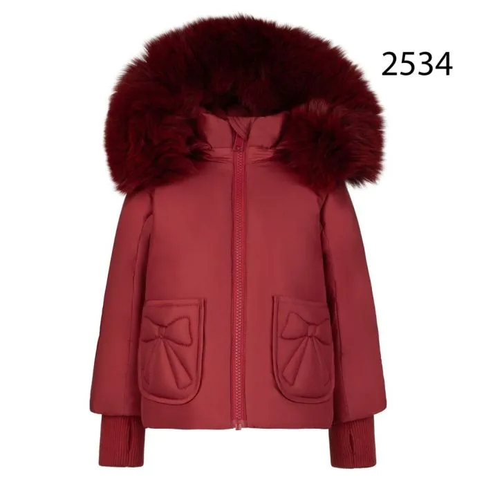 Pramie Little Girls Jacket Bow