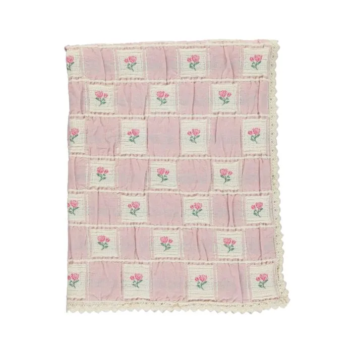 Bebe Organic Rosetta Blanket Vintage Rose Patchwork
