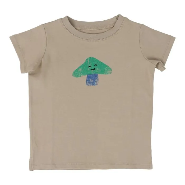 Lil Legs Flower Tee Long Sleeve - Taupe Lil Legs Flower Tee Long Sleeve - Taupe