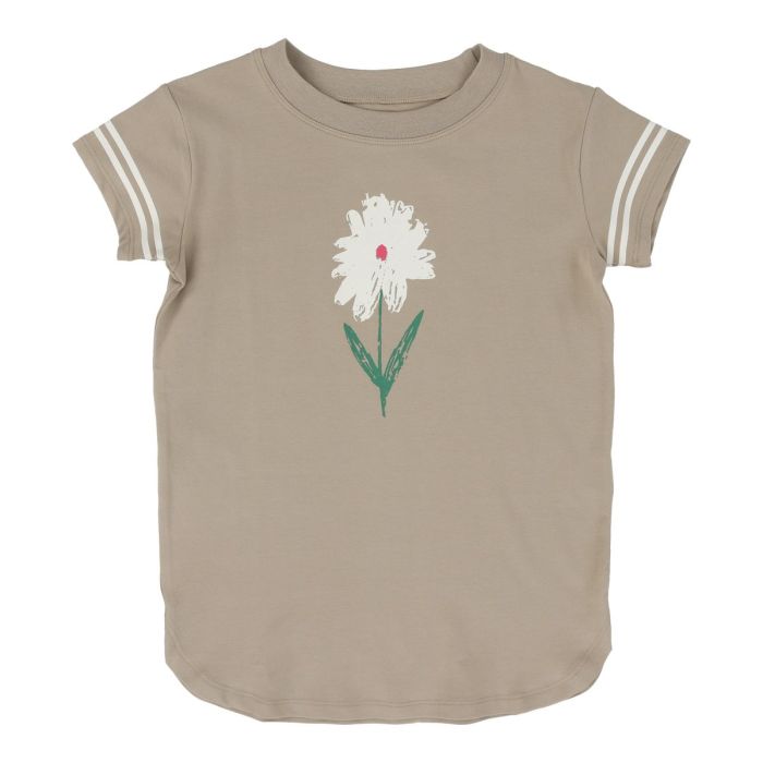 Lil Legs Flower Dress Short Sleeve - Taupe Lil Legs Flower Dress Short Sleeve - Taupe