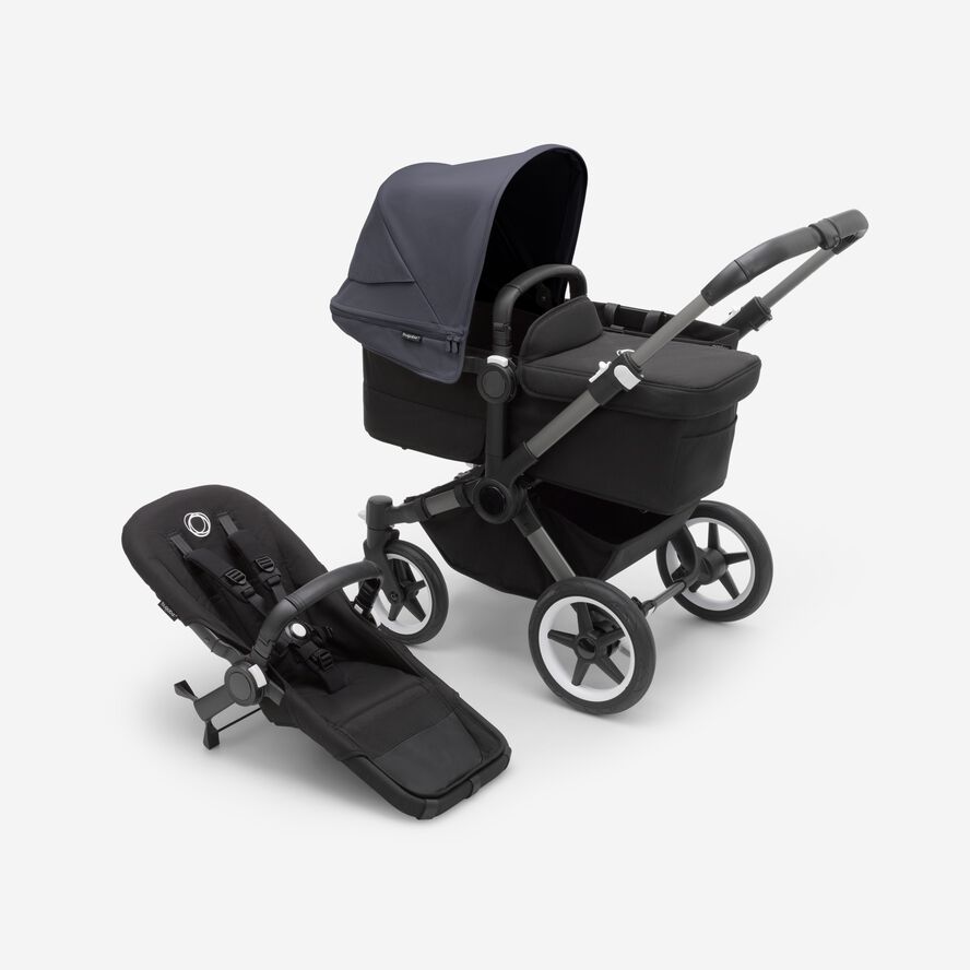 Bugaboo Donkey 5 Mono Complete Graphite/stormy Blue-stormy Blue (In Stock Ships Fast!)