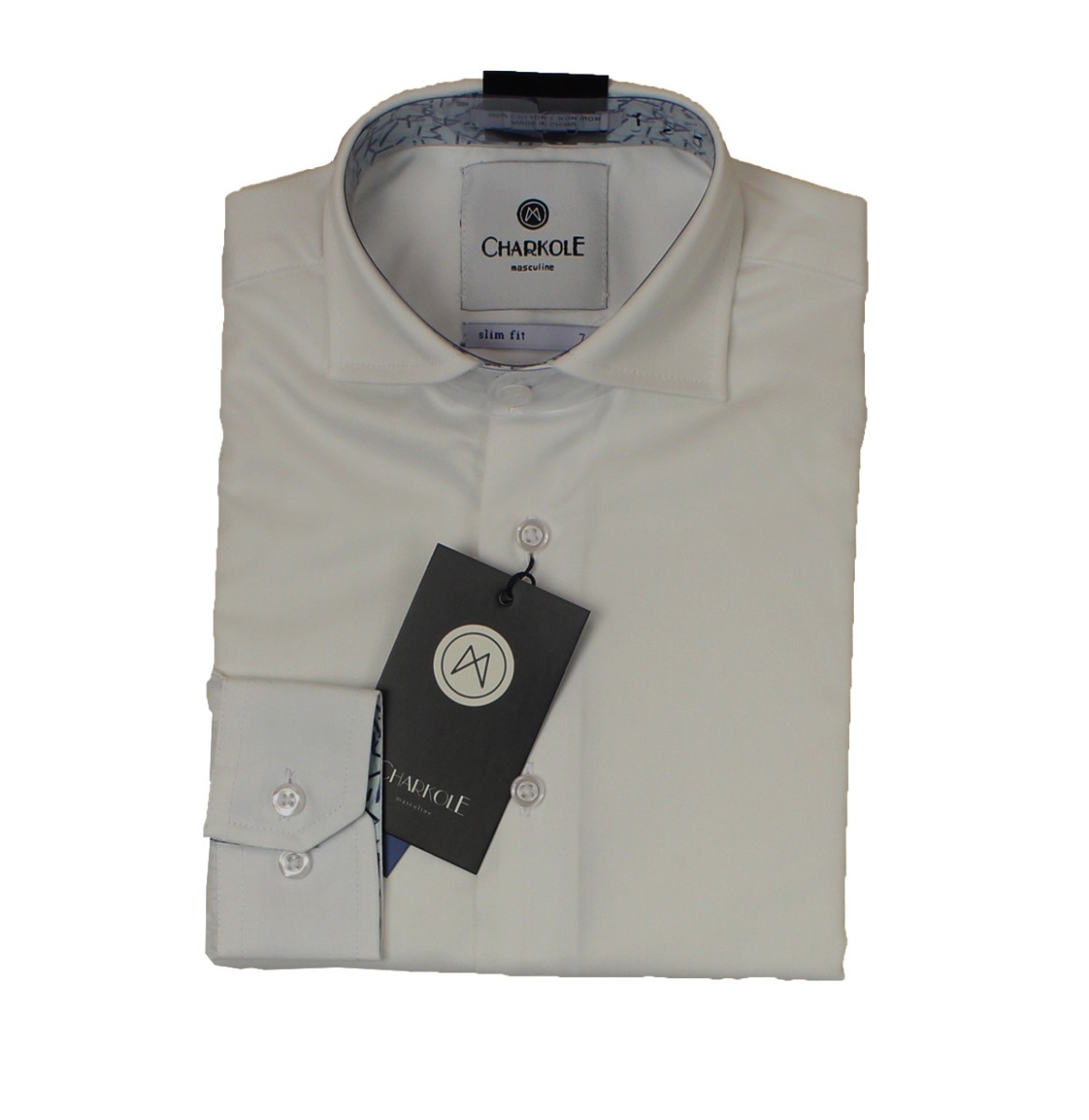boys slim fit white shirt
