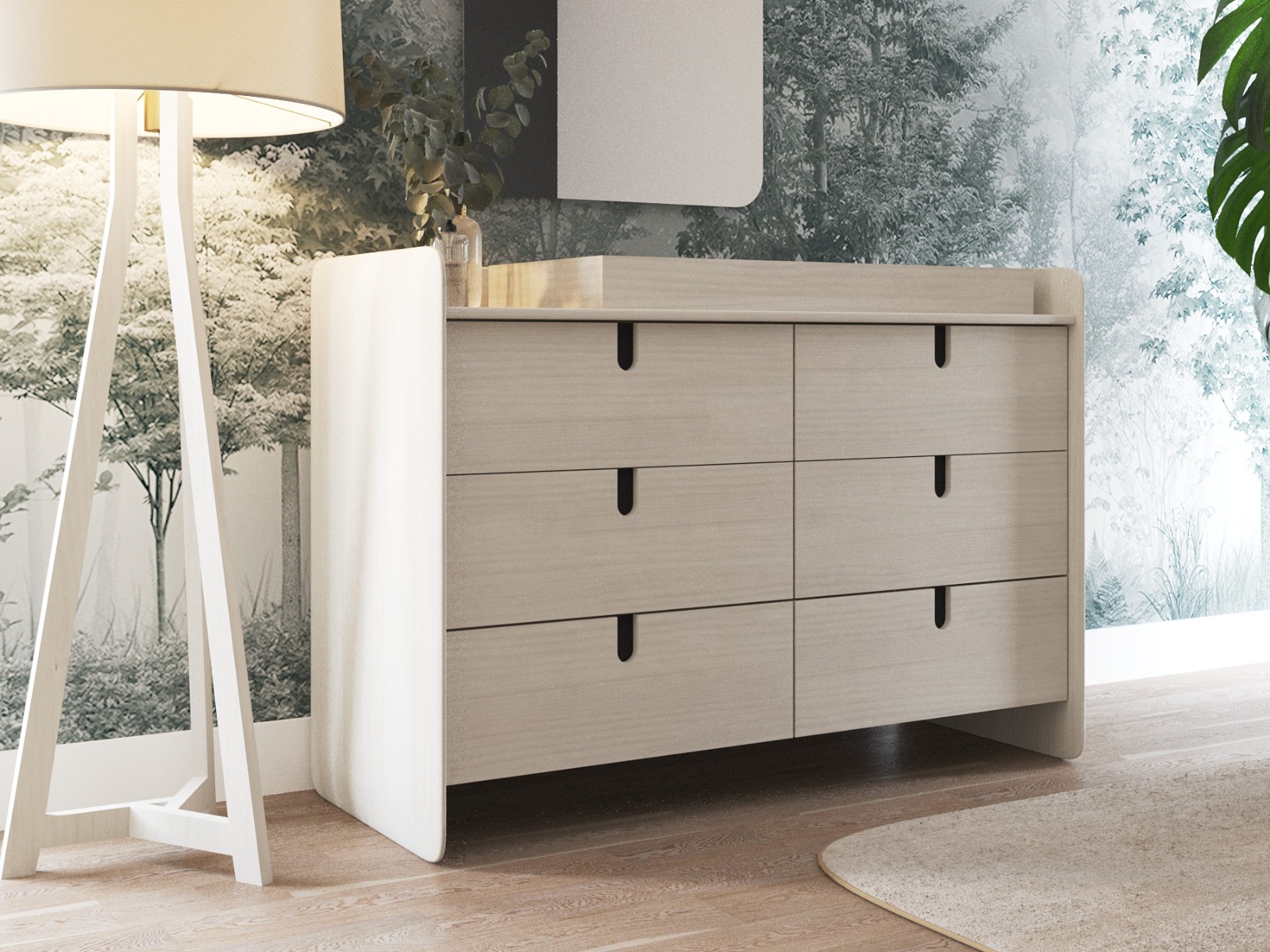 Moonlit Organic Collection Double Dresser + Changer (Special Order Delivered Localy with Free Delivery & Setup)